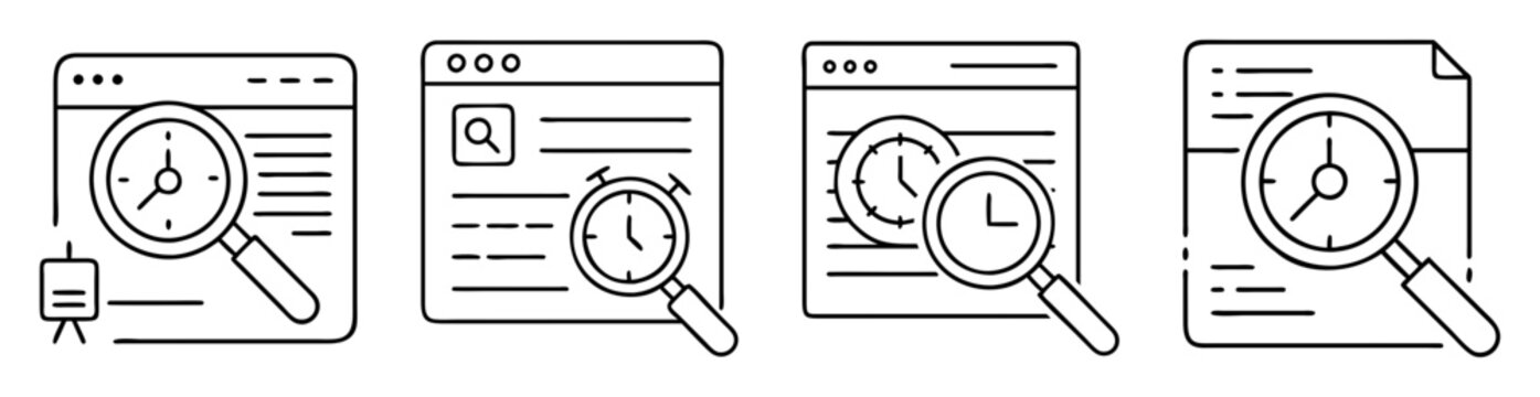 Different representations of website, search and document optimization, combined with urgency, time and efficiency