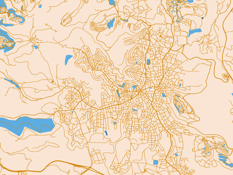 Ramallah, Palestine &ndash; street map