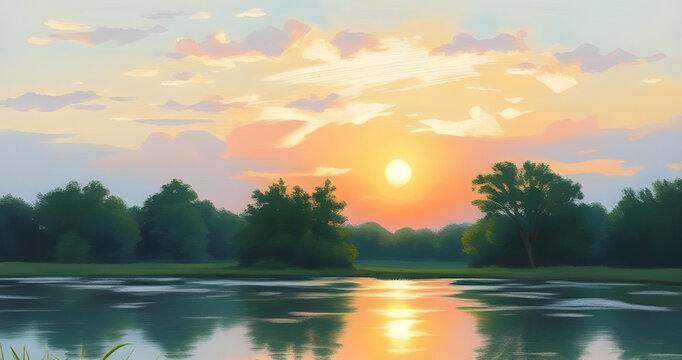 nature, sunset, landscape, sky, horizon, dusk, evening, twilight, glow, light, clouds, mountain, hills, valley, river, lake, forest, trees, land, outdoor, peaceful, calm, beauty, scenic, travel, touri