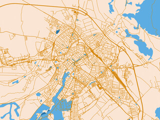 Naklejka premium City map of Sibiu, Romania