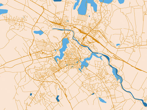 Urban map of Suceava, Romania