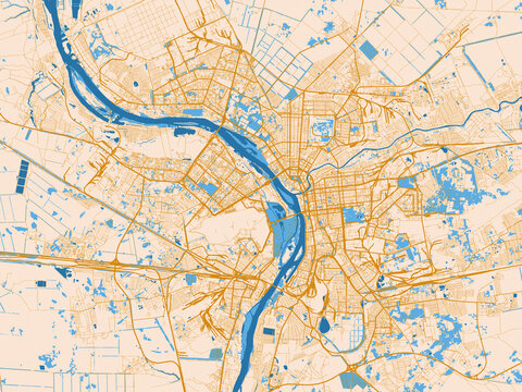 Urban grid map &mdash; Omsk, Russian Federation
