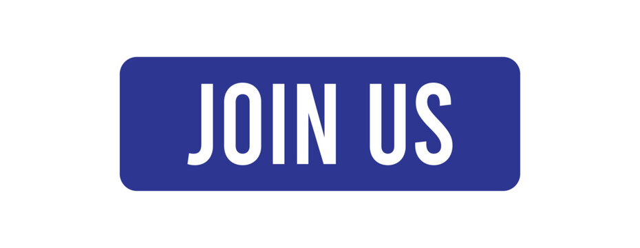 Blue join us CTA button vector with pill shape modern web interface element