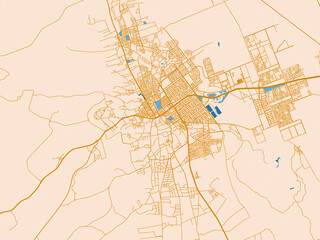 Fototapeta premium Street network map — Az Zulfi, Saudi Arabia