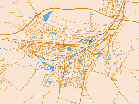 Urban map poster &mdash; Poprad, Slovakia