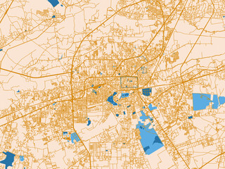 Naklejka premium City map poster of Nakhon Ratchasima, Thailand