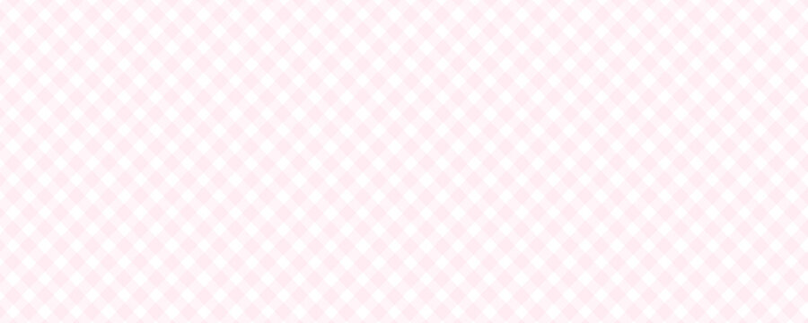 Geometric pink plaid print in pastel tones, vector background