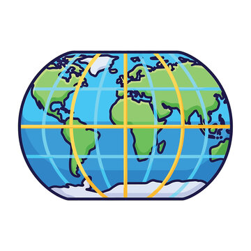 Globe Earth Map Illustration Graphic.