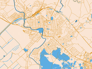 Fototapeta premium Urban map of Pavlohrad, Ukraine