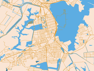Fototapeta premium City map background — Snizhne, Ukraine