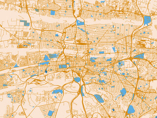 Obraz premium Pretoria – city map, South Africa