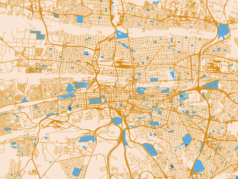 Pretoria &ndash; city map, South Africa