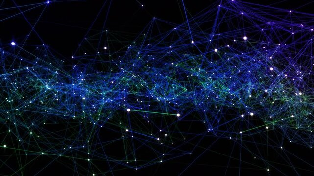 Plexus lines and dots network connection digital technology background