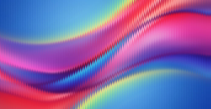 vibrant multicolor gradient wave with ribbed stripes abstract futuristic background neon pink blue red smooth texture for banner poster header modern digital design