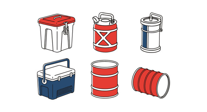 Bear proof container Line art creative simple shapes illustration