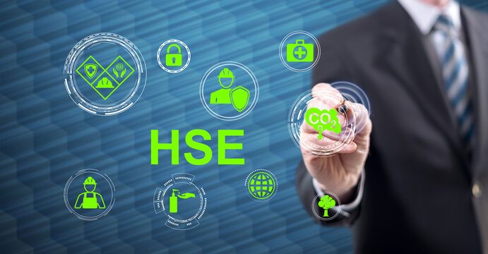 Man touching a hse concept