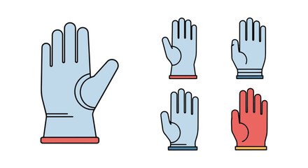Obraz premium Cryogenic Gloves Line art modern minimal shapes vector
