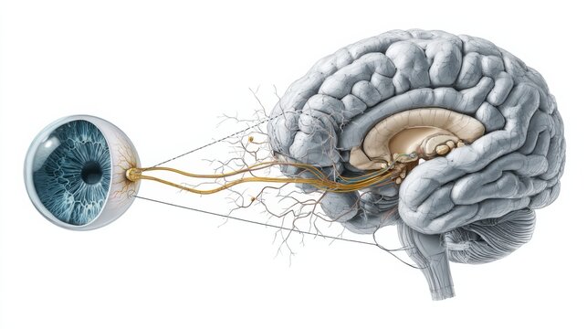Understanding the connection between the brain and the eye through the optic nerve and visual pathways