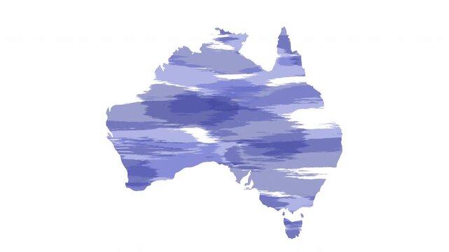 Colors of the Australian flag painted with a brush stroke, Australia day