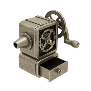 Vintage Mechanical Pencil Sharpener with Gears and Drawer