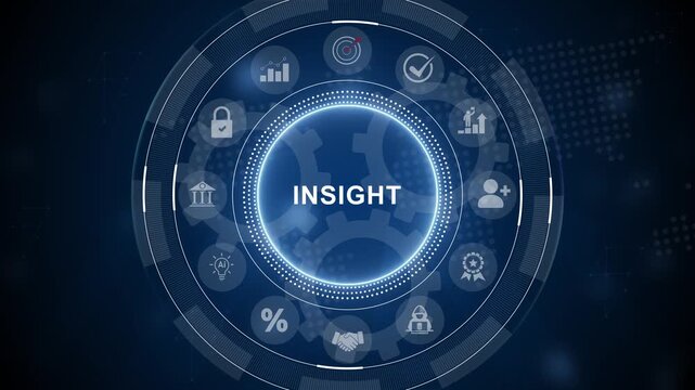 Animated payroll process illustration featuring, and business insights from large data sets ,network , business. 3d Motion graphics of technology icon interface background