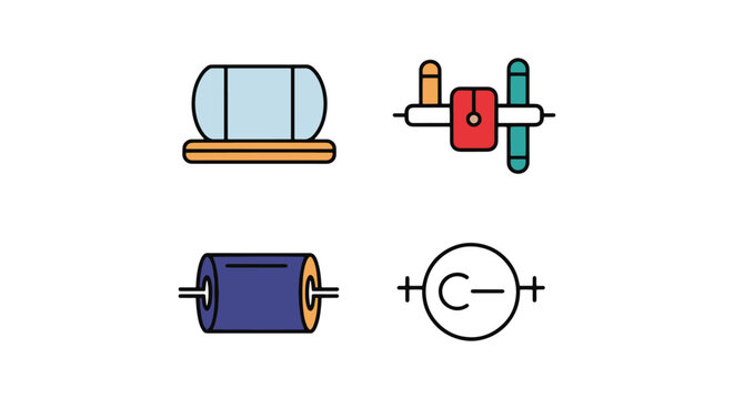 Capacitance Line art vector abstract simple minimal illustration
