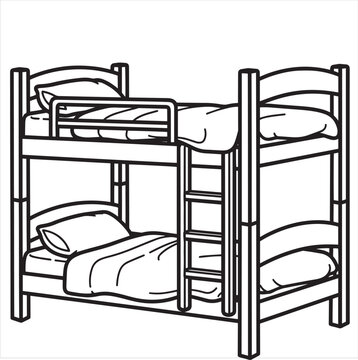 Bunk Bed, Double Deck Bed, Stacked Bed Frame, Sleeping Bunks