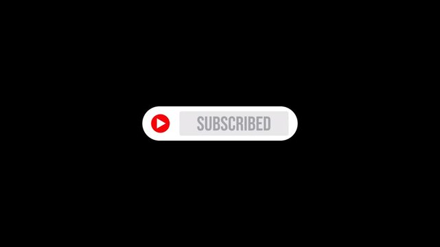Youtube subscribed button great for video content creators channel. Perfect for social media graphics to encourage viewers to subscribe.
