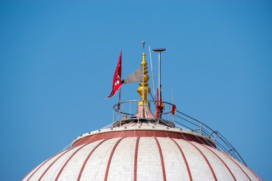Top dome of famous Karni mata temple or rat temple at Deshnoke Rajasthan.	