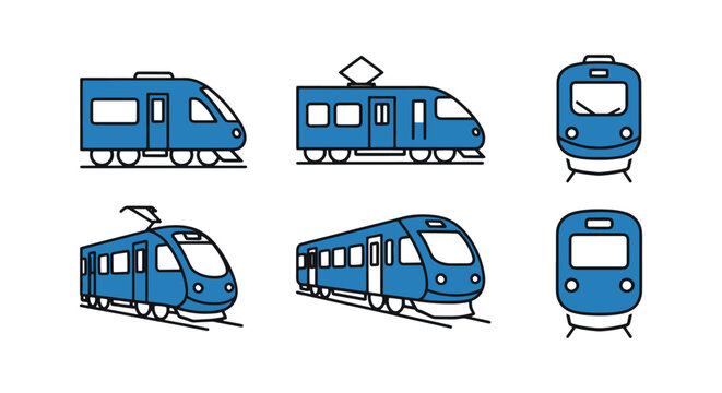 electric train Line art vector abstract minimal pattern illustration