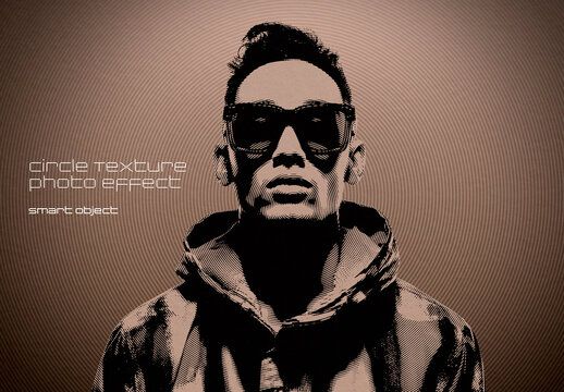 Circle Texture Photo Effect