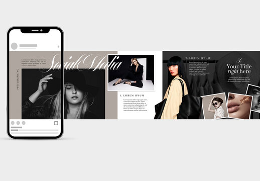 Naif Aesthetic Style Social Media Carousel