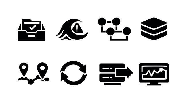 MLOps lifecycle management: model registry archive drawer, data drift warning wave, pipeline orchestration node chain, feature store stacked layers, experiment tracking pin markers