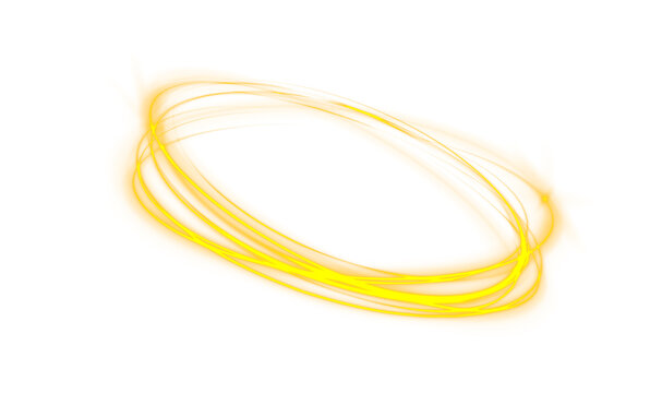 Bright glowing golden ring with soft halo effect and shimmering particles. Smooth transitions enhance depth and visual appeal. Perfect for decorative frames and elegant digital artwork.