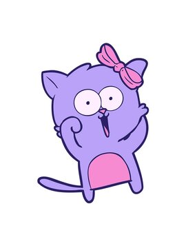 shaking motion animation of cartoon cat fun drawing