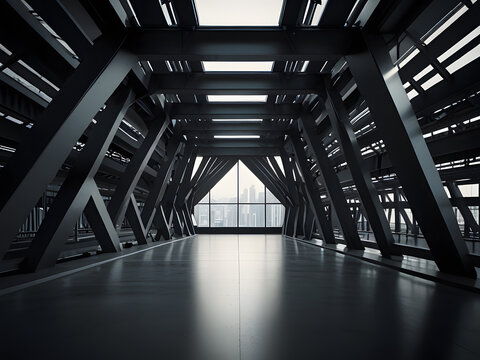 Steel frame geometrical architecture design