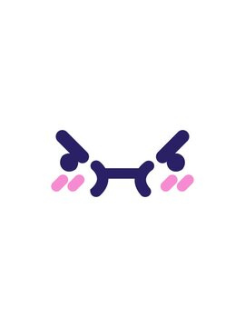 flashy sales animation of mean face icon