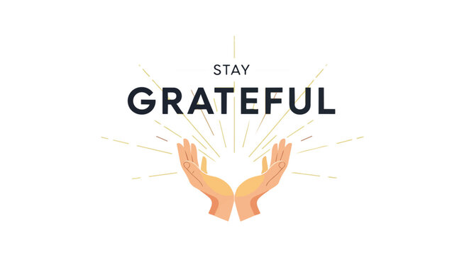 Embracing a spirit of gratitude with open hands receiving life's daily blessings