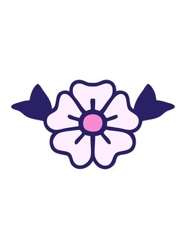 pixelize effect animation of tattoo in traditional style of a flower