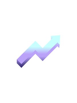 splitting effect animation of performance arrow graphic illustration