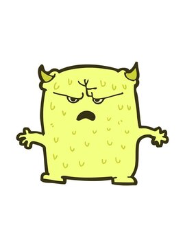 changing color animation of cartoon little alien