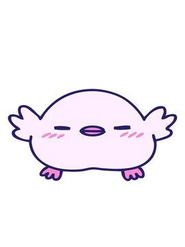 bobbing motion animation of cute baby cartoon bird