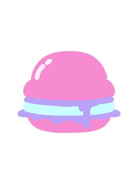 popping motion animation of a tasty burger