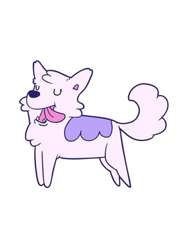 jiggle motion animation of happy dog