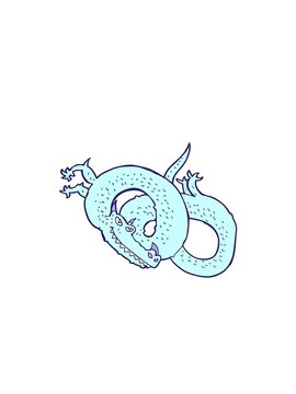 jumping motion animation of simple dragon