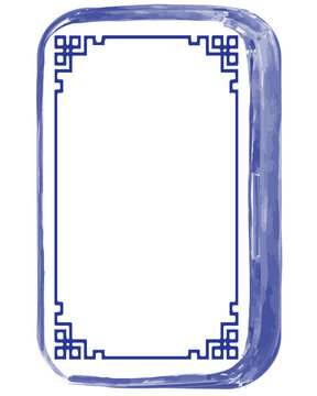 Chinoiserie Blank Mahjong Tile Clipart PNG