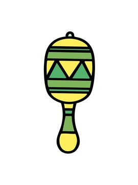 jiggle motion animation of brazilian maraca traditional musical instrument