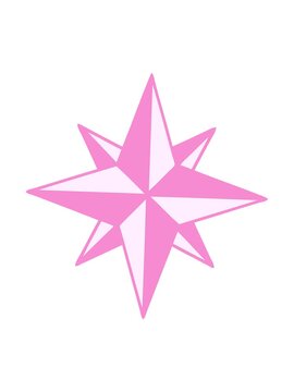 jiggle and pause animation of tattoo in traditional style of a star cartoon