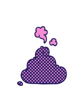 splitting motion animation of cartoon doodle poop