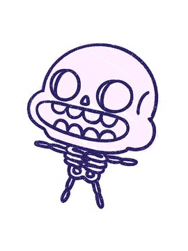 bobbing motion animation of skeleton design